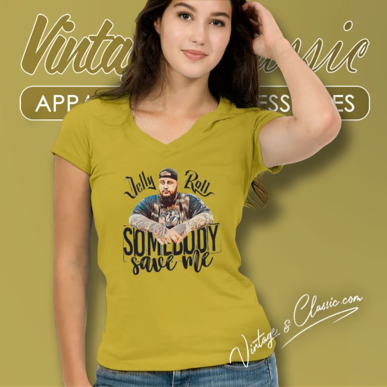 Jelly Roll Shirt Somebody Save Me V Neck TShirt Jelly Roll Shirt Somebody Save Me V Neck TShirt