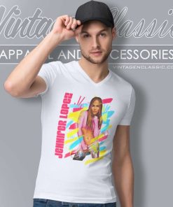 Jennifer Lopez Brush Strokes Shirt 6 Jennifer Lopez Brush Strokes V Neck TShirt