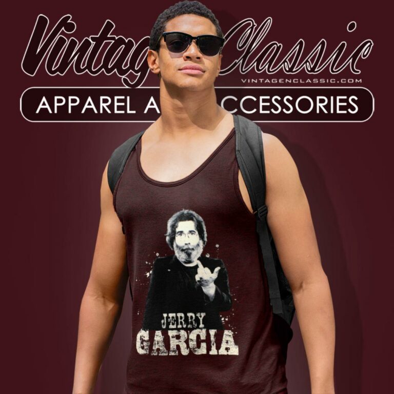 Jerry Garcia Finger Tank Top Racerback Jerry Garcia Finger Tank Top Racerback