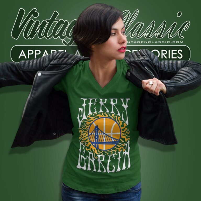 Jerry Garcia Golden State Warriors V Neck TShirt Jerry Garcia Golden State Warriors V Neck TShirt