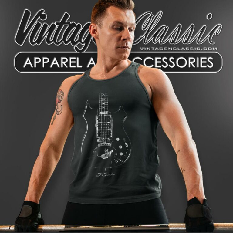 Jerry Garcia Grateful Dead Guitar Tank Top Racerback Jerry Garcia Grateful Dead Guitar Tank Top Racerback