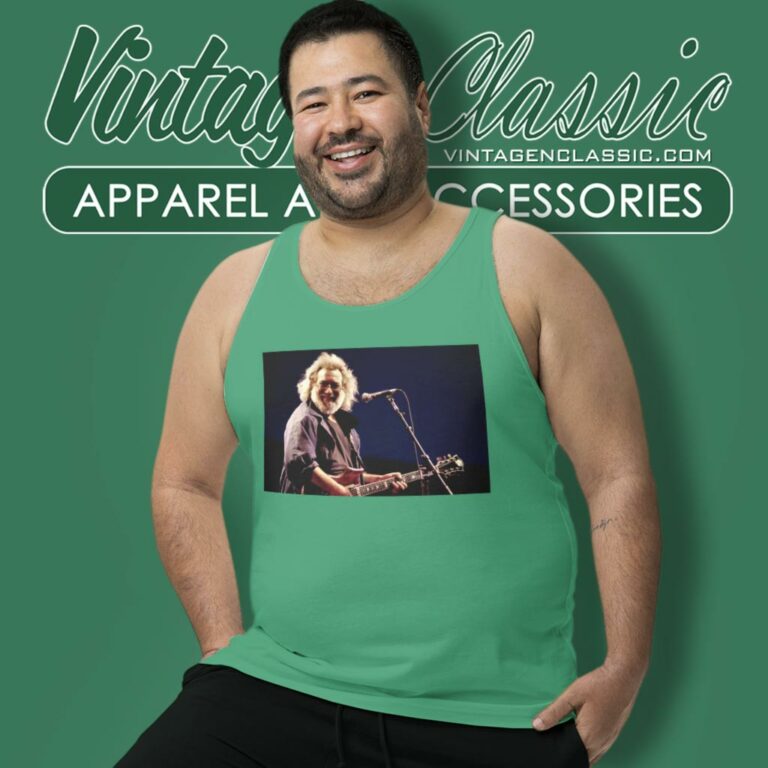 Jerry Garcia Live In Concert Tank Top Racerback Jerry Garcia Live In Concert Tank Top Racerback