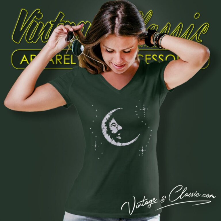 Jerry Garcia Moon V Neck TShirt Jerry Garcia Moon V Neck TShirt
