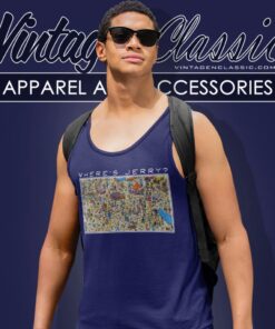 Jerry Garcia Wheres Jerry Spoof Tank Top Racerback