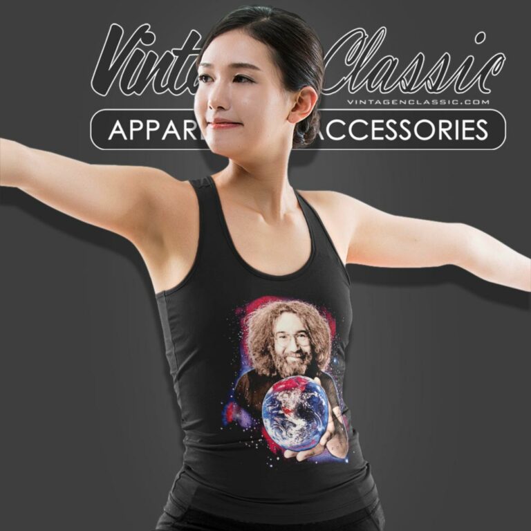 Jerry Garcia World To Give Tank Top Racerback Jerry Garcia World To Give Tank Top Racerback