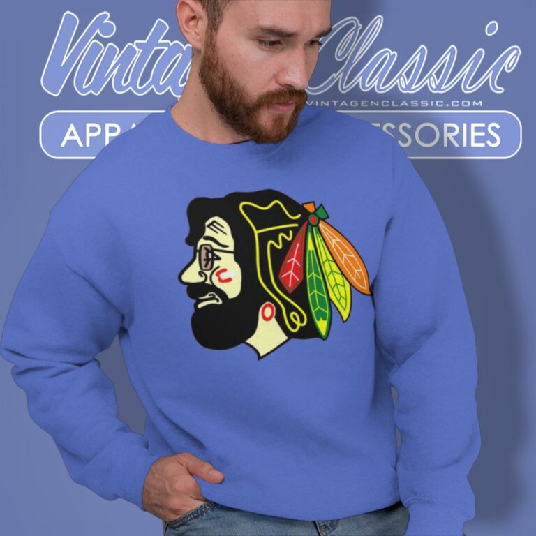 Jerry Garcia Blackhawks Sweatshirt Jerry Garcia Blackhawks Sweatshirt