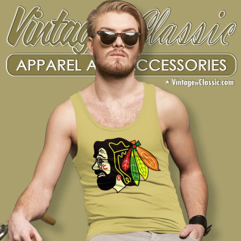 Jerry Garcia Blackhawks Tank Top Racerback Jerry Garcia Blackhawks Tank Top Racerback