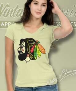 Jerry Garcia Blackhawks Shirt 5 Jerry Garcia Blackhawks V Neck TShirt