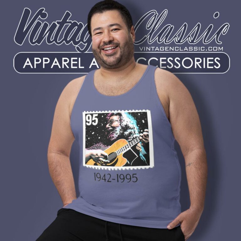 Jerry Garcia Stamp1995 Tank Top Racerback Jerry Garcia Stamp1995 Tank Top Racerback
