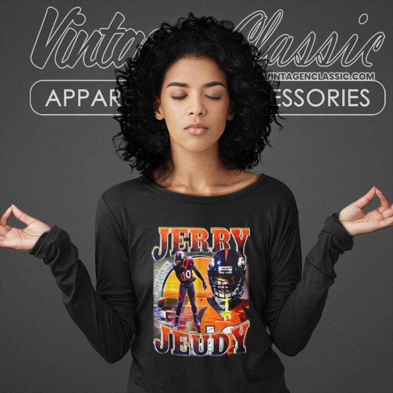 Jerry Jeudy Denver Broncos Long Sleeve Tee Jerry Jeudy Denver Broncos Long Sleeve Tee