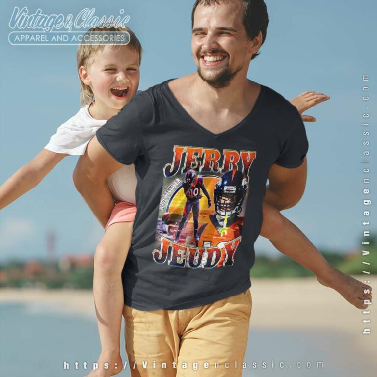 Jerry Jeudy Denver Broncos V Neck TShirt Jerry Jeudy Denver Broncos V Neck TShirt