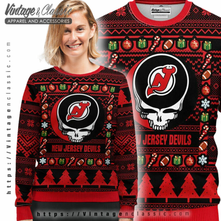Jersey Devils Grateful Dead Ugly Sweater Ugly Sweater shirt Jersey Devils Grateful Dead Ugly Sweater Ugly Sweater shirt