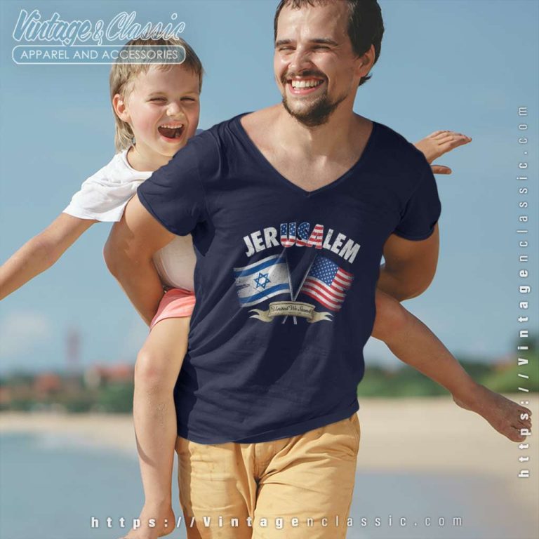 Jerusalem United We Stand V Neck TShirt Jerusalem United We Stand V Neck TShirt