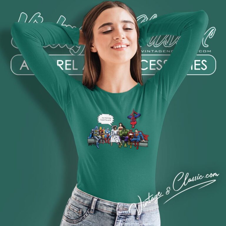 Jesus And Superheroes And Thats How I Saved The World Long Sleeve Tee Jesus And Superheroes And Thats How I Saved The World Long Sleeve Tee