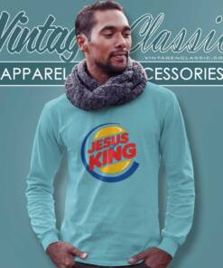 Jesus Is King Burger King Graphic Long Sleeve Tee
