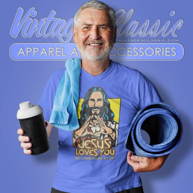 Jesus Loves You But I Think Youre A Cunt V Neck TShirt Jesus Loves You But I Think Youre A Cunt V Neck TShirt