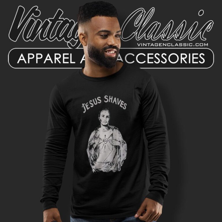 Jesus Shaves Funny Christian Long Sleeve Tee Jesus Shaves Funny Christian Long Sleeve Tee