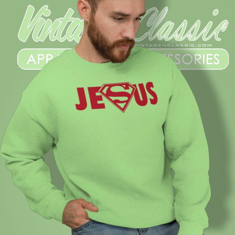 Jesus Superman Logo Sweatshirt Jesus Superman Logo Sweatshirt