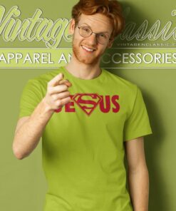 Jesus Superman Logo T Shirt