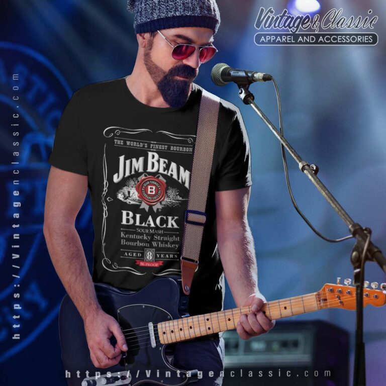 Jim Beam Bourbon Whiskey Black T Shirt Jim Beam Bourbon Whiskey Black T Shirt