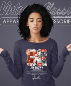 Jim Brown Running Back Cleveland Browns Long Sleeve Tee