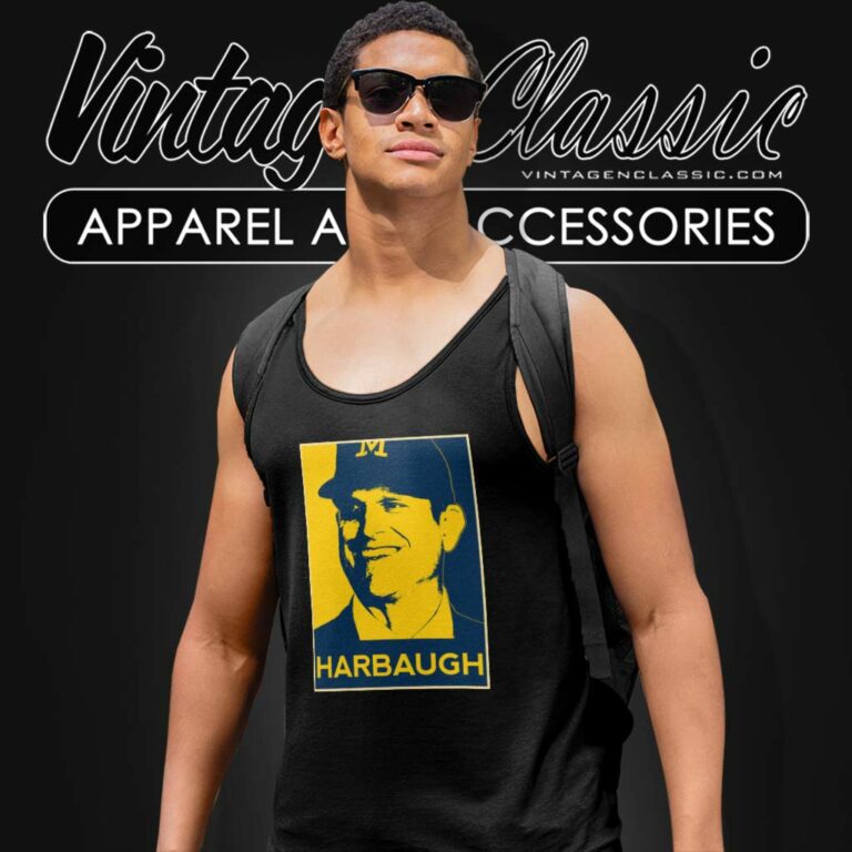 Jim Harbaugh Michigan Football Coach Tank Top Racerback Jim Harbaugh Michigan Football Coach Tank Top Racerback