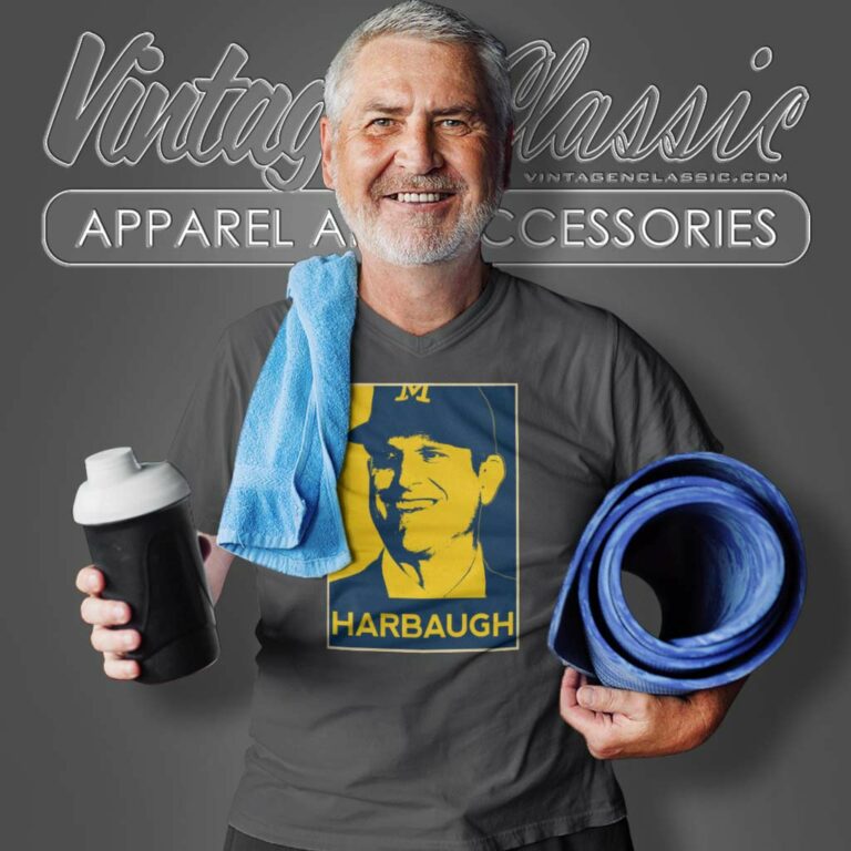 Jim Harbaugh Michigan Football Coach V Neck TShirt Jim Harbaugh Michigan Football Coach V Neck TShirt