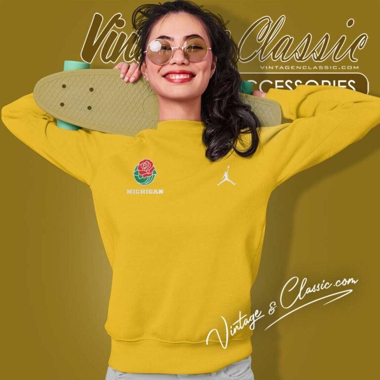Jim Harbaugh Michigan Rose Bowl Jordan Sweatshirt Jim Harbaugh Michigan Rose Bowl Jordan Sweatshirt