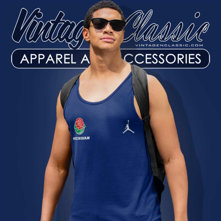 Jim Harbaugh Michigan Rose Bowl Jordan Tank Top Racerback Jim Harbaugh Michigan Rose Bowl Jordan Tank Top Racerback