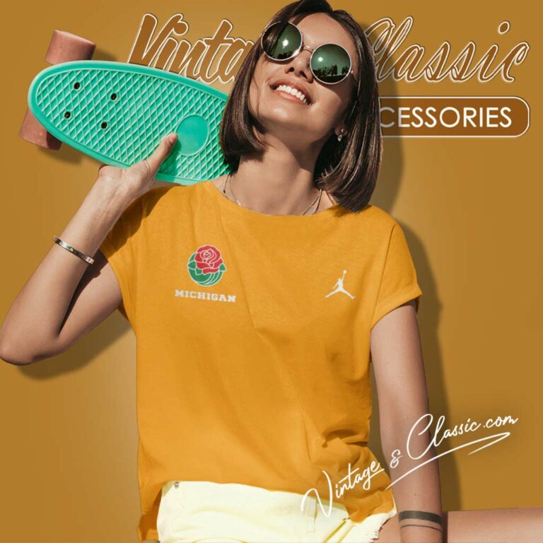 Jim Harbaugh Michigan Rose Bowl Jordan Women TShirt Jim Harbaugh Michigan Rose Bowl Jordan Women TShirt