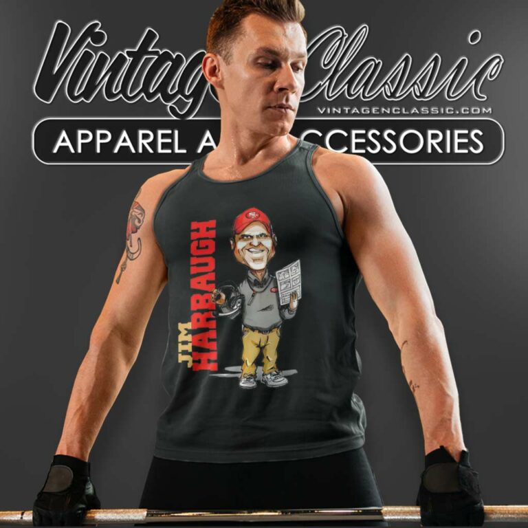 Jim Harbaugh X San Francisco 49ers Tank Top Racerback Jim Harbaugh X San Francisco 49ers Tank Top Racerback