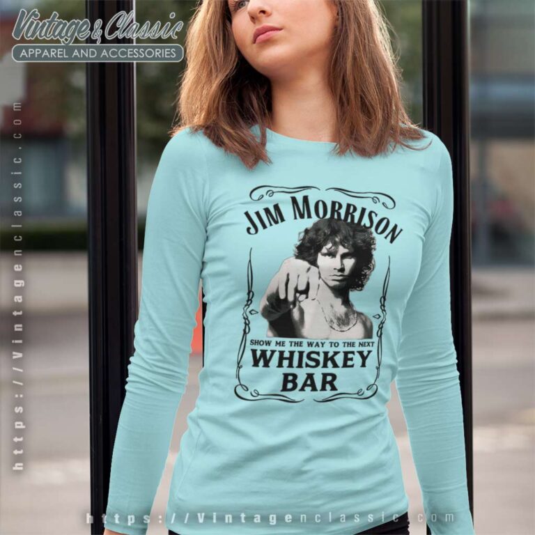 Jim Morrison Whiskey Bar Long Sleeve Tee Jim Morrison Whiskey Bar Long Sleeve Tee