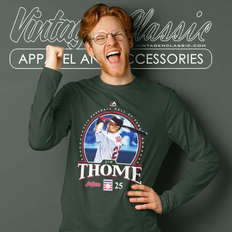 Jim Thome Cleveland Indians 2018 Hall Of Fame Long Sleeve Tee Jim Thome Cleveland Indians 2018 Hall Of Fame Long Sleeve Tee