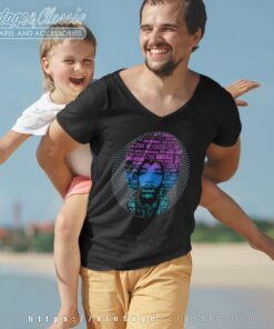 Jimi Hendrix Afro Speech V Neck TShirt