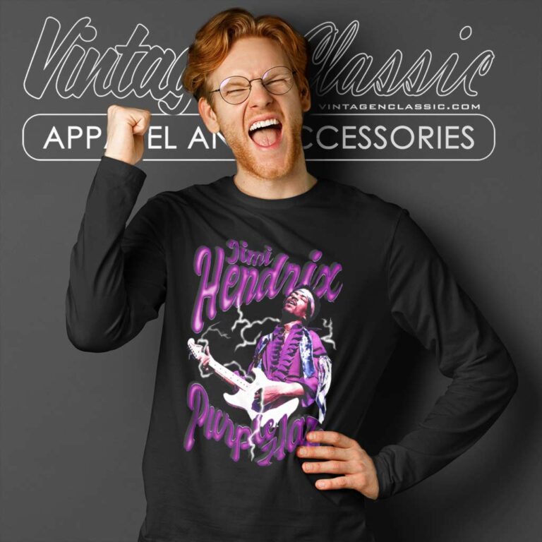 Jimi Hendrix Circle Guitar Long Sleeve Tee Jimi Hendrix Circle Guitar Long Sleeve Tee