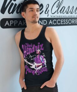 Jimi Hendrix Circle Guitar Tank Top Racerback