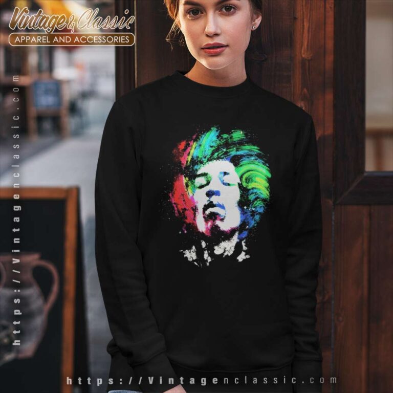 Jimi Hendrix Galaxy Stars Face Sweatshirt Jimi Hendrix Galaxy Stars Face Sweatshirt