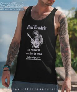 Jimi Hendrix In Concert Tank Top Racerback