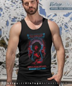 Jimi Hendrix Knowledge Speaks Wisdom Listens Tank Top Racerback