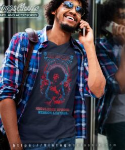 Jimi Hendrix Knowledge Speaks Wisdom Listens V Neck TShirt