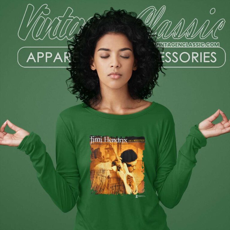 Jimi Hendrix Live At Woodstock Long Sleeve Tee Jimi Hendrix Live At Woodstock Long Sleeve Tee