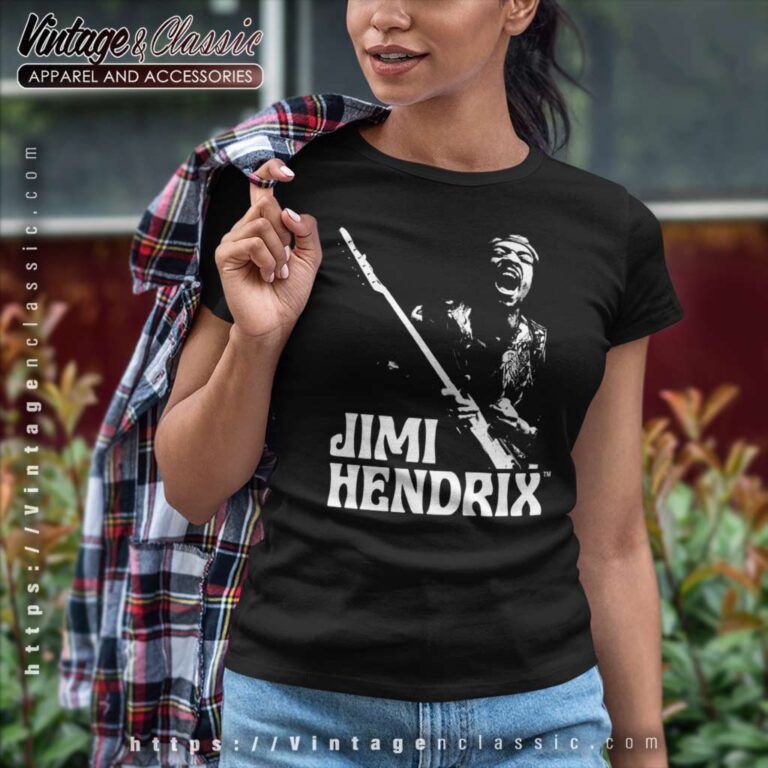 Jimi Hendrix Playing Guitar Women TShirt Jimi Hendrix Playing Guitar Women TShirt