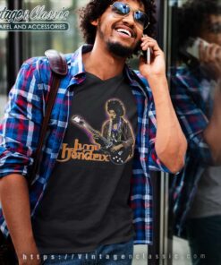 Jimi Hendrix Shirt Autumn Glow V Neck TShirt