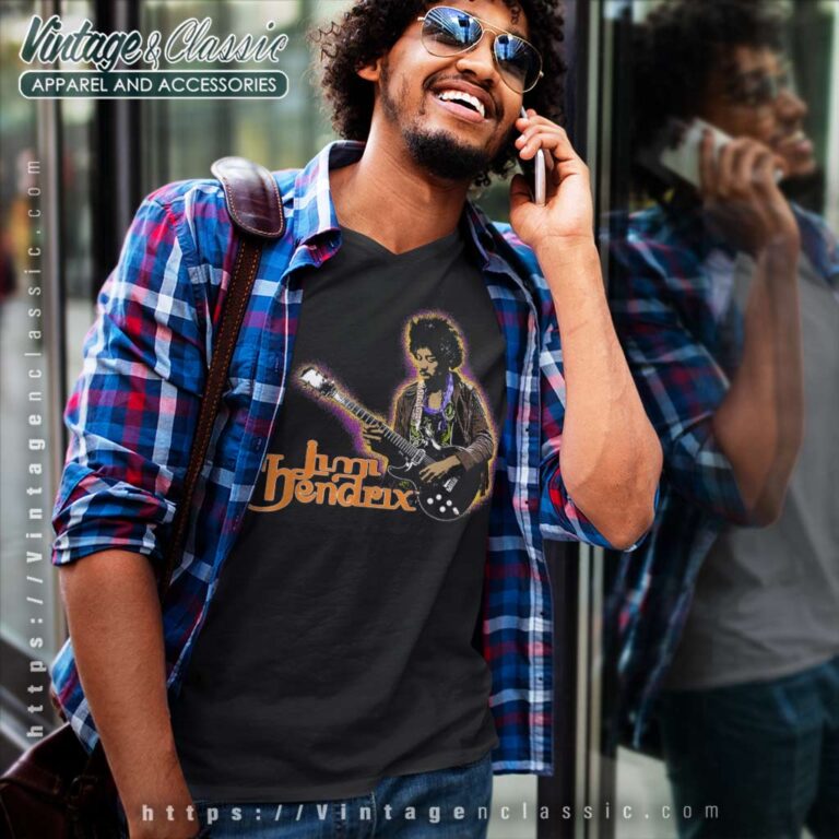 Jimi Hendrix Shirt Autumn Glow V Neck TShirt Jimi Hendrix Shirt Autumn Glow V Neck TShirt