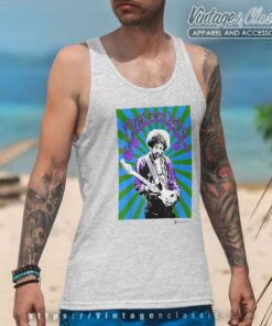 Jimi Hendrix Shirt Black Spiral Tank Top Racerback