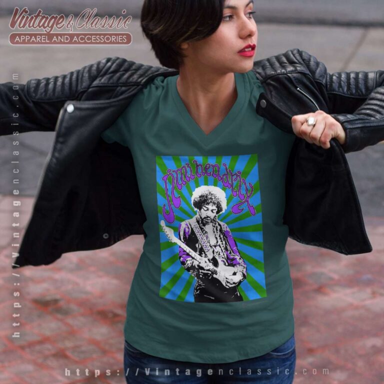 Jimi Hendrix Shirt Black Spiral V Neck TShirt Jimi Hendrix Shirt Black Spiral V Neck TShirt