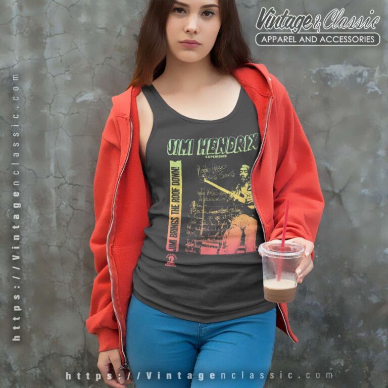 Jimi Hendrix Shirt Brings The Roof Down Tank Top Racerback Jimi Hendrix Shirt Brings The Roof Down Tank Top Racerback