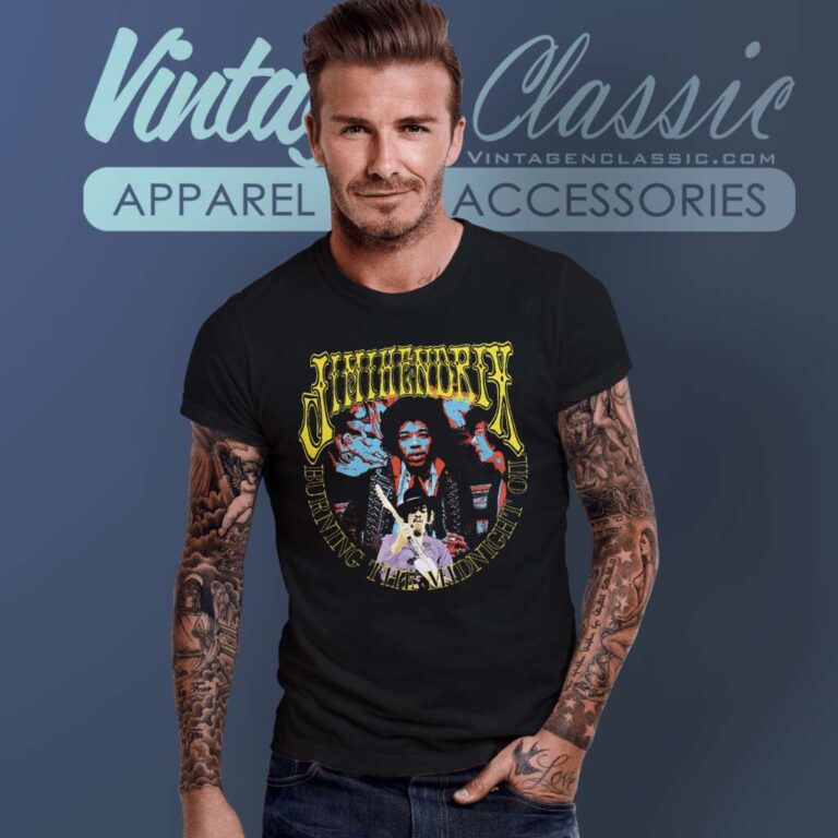 Jimi Hendrix Shirt Burning The Midnight Oil Collage T Shirt Jimi Hendrix Shirt Burning The Midnight Oil Collage T Shirt