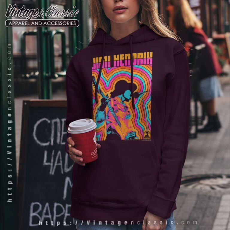 Jimi Hendrix Shirt Colorful Retro Vibe Lines Hoodie Jimi Hendrix Shirt Colorful Retro Vibe Lines Hoodie