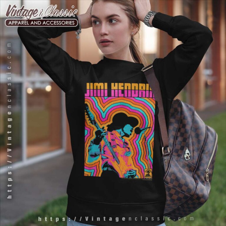Jimi Hendrix Shirt Colorful Retro Vibe Lines Sweatshirt Jimi Hendrix Shirt Colorful Retro Vibe Lines Sweatshirt